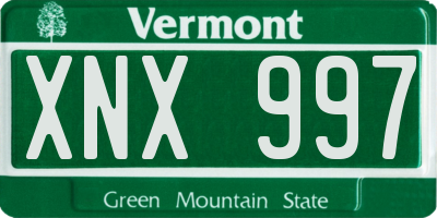 VT license plate XNX997