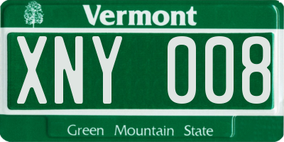 VT license plate XNY008