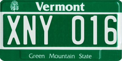 VT license plate XNY016