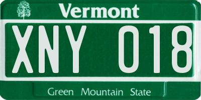 VT license plate XNY018