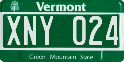 VT license plate XNY024
