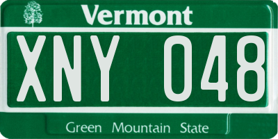 VT license plate XNY048