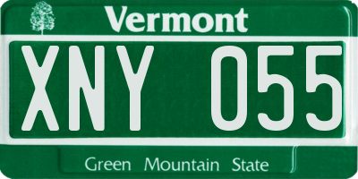VT license plate XNY055