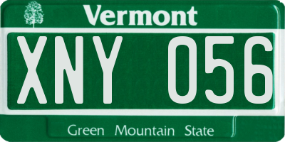 VT license plate XNY056