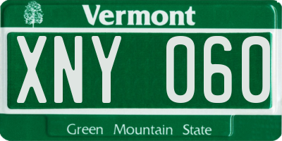 VT license plate XNY060