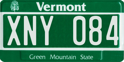 VT license plate XNY084
