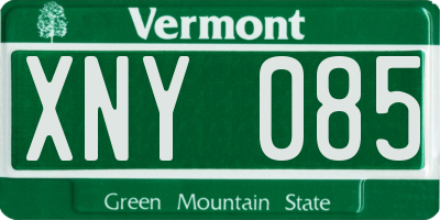 VT license plate XNY085
