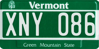 VT license plate XNY086