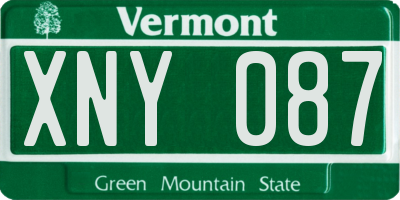 VT license plate XNY087