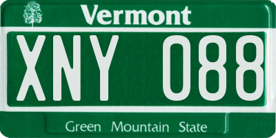 VT license plate XNY088