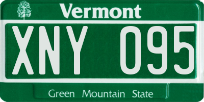 VT license plate XNY095