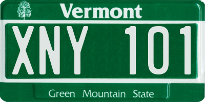 VT license plate XNY101