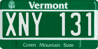VT license plate XNY131