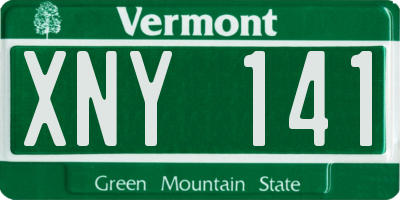 VT license plate XNY141