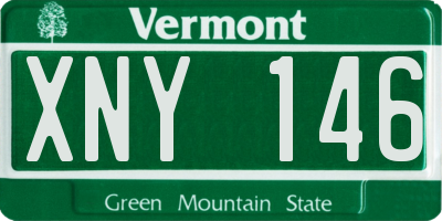 VT license plate XNY146