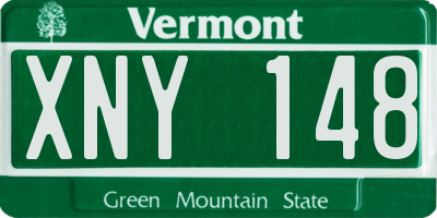VT license plate XNY148