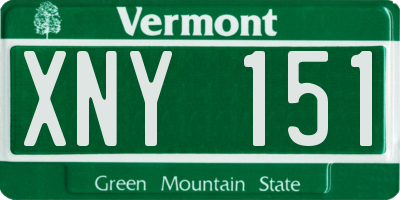 VT license plate XNY151