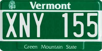 VT license plate XNY155