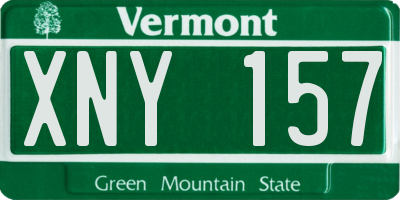 VT license plate XNY157