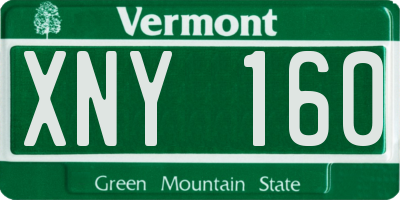 VT license plate XNY160