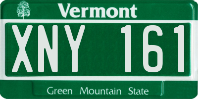 VT license plate XNY161