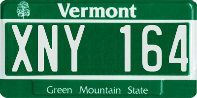 VT license plate XNY164