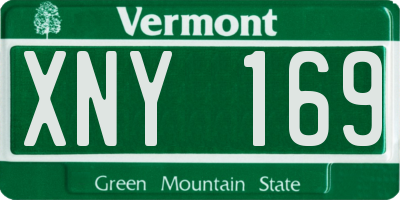 VT license plate XNY169
