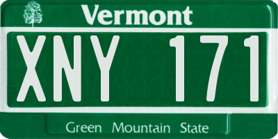 VT license plate XNY171