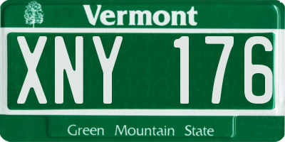 VT license plate XNY176