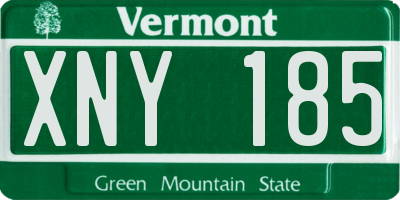 VT license plate XNY185