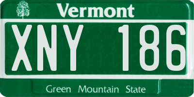 VT license plate XNY186