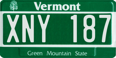 VT license plate XNY187