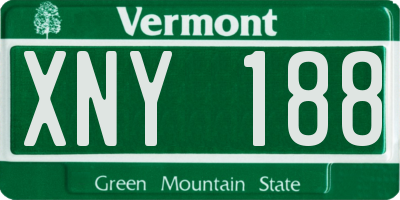 VT license plate XNY188