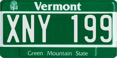 VT license plate XNY199
