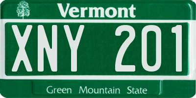 VT license plate XNY201