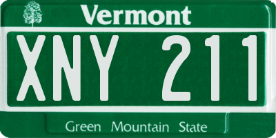VT license plate XNY211