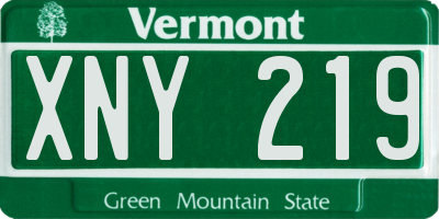 VT license plate XNY219
