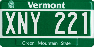 VT license plate XNY221
