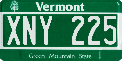 VT license plate XNY225