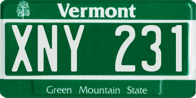 VT license plate XNY231