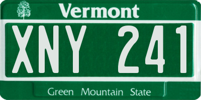 VT license plate XNY241