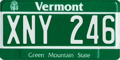 VT license plate XNY246