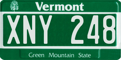 VT license plate XNY248