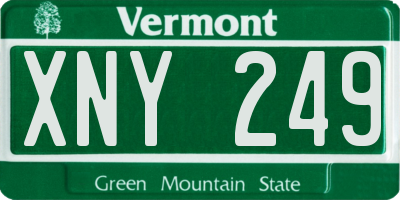 VT license plate XNY249