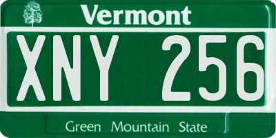 VT license plate XNY256