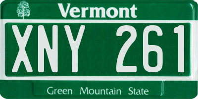 VT license plate XNY261