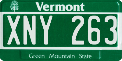 VT license plate XNY263