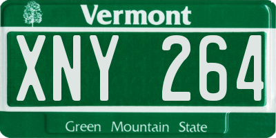 VT license plate XNY264