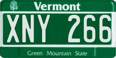 VT license plate XNY266