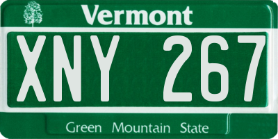 VT license plate XNY267